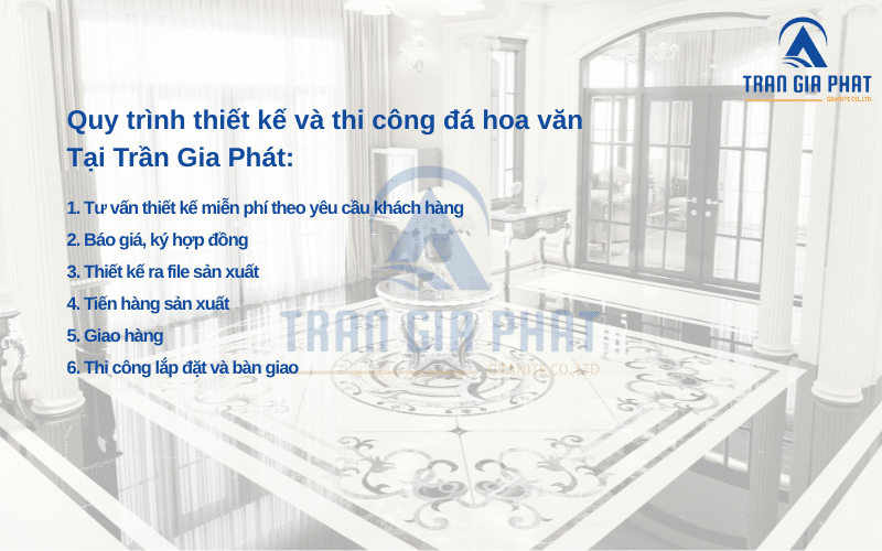Quy trình thiết kế và thi công đá hoa văn Tại Trần Gia Phát: