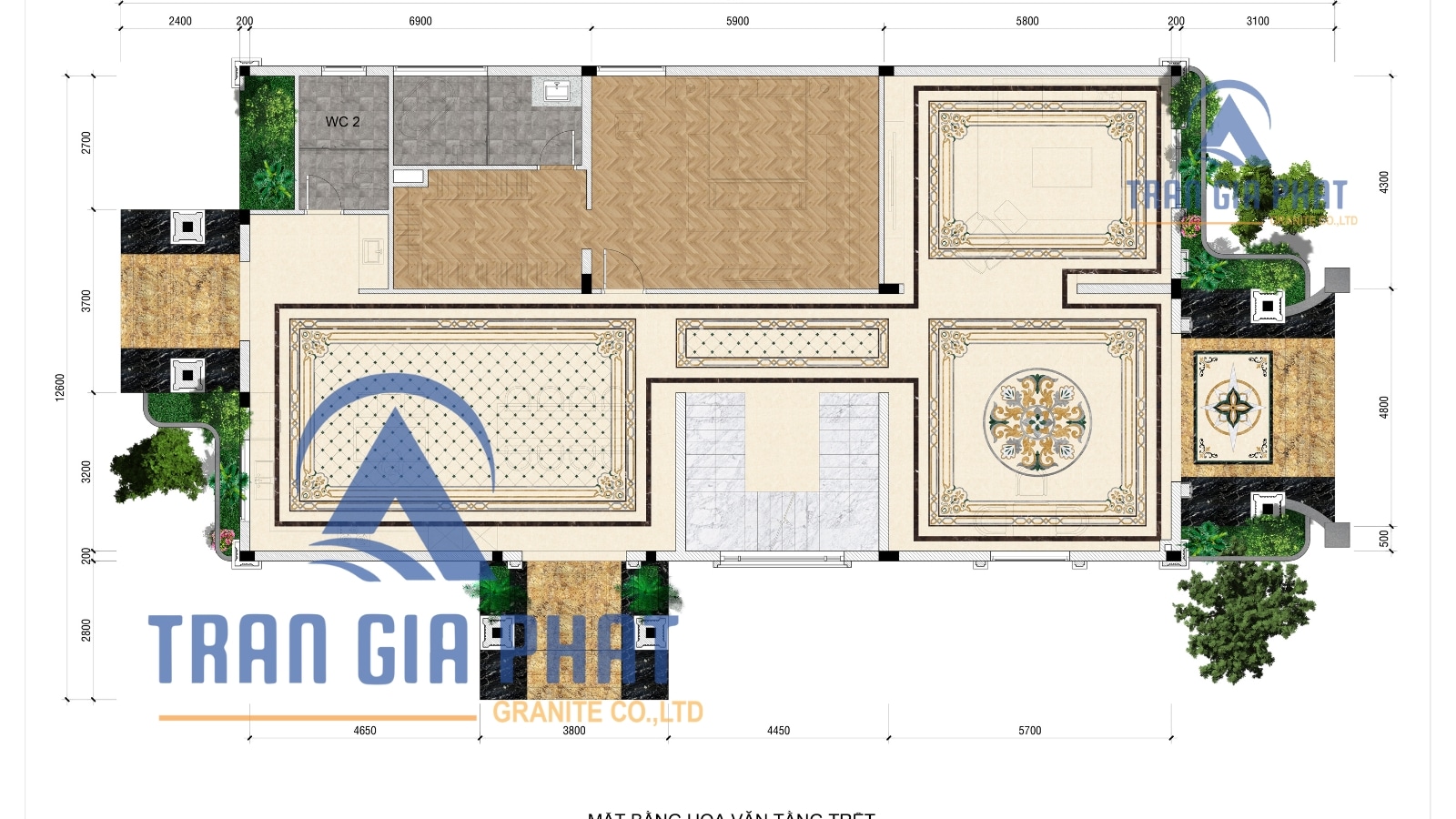 Đá lát nền nguyên mặt bằng